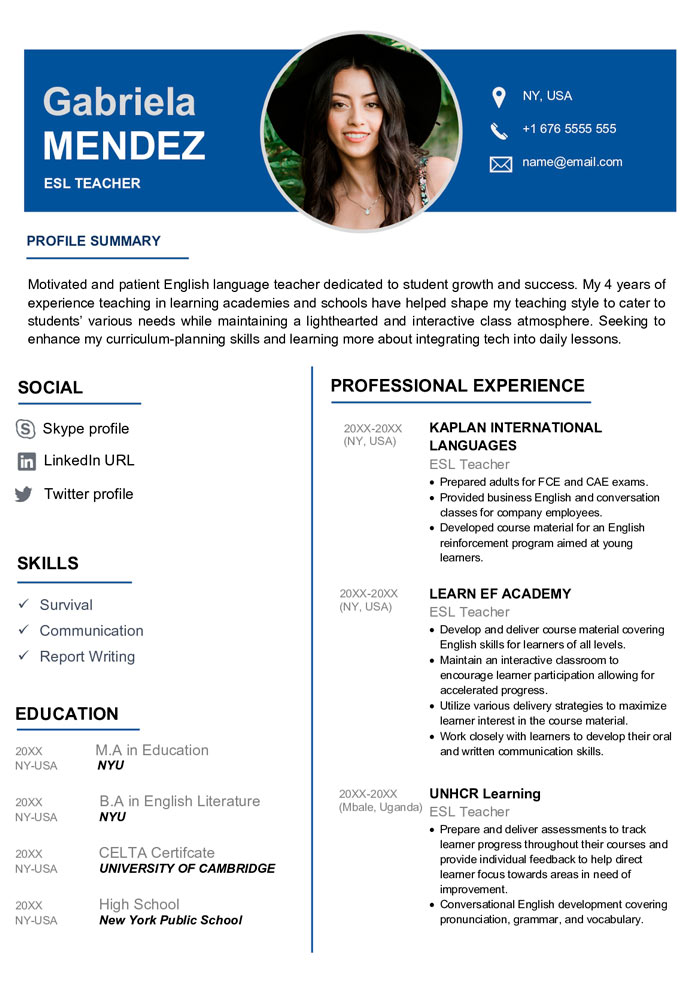 Cv Model Free Download Customize In Word Resume For Job