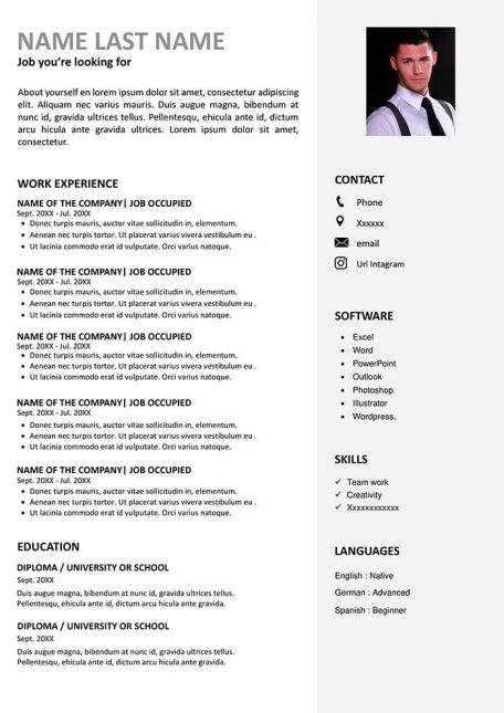 Sample Resume Template Word from www.my-resume-templates.com