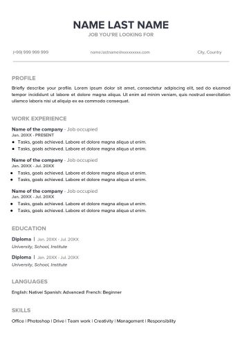 job-resume-template-google-docs-free