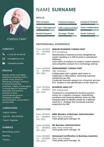 consulting resume example