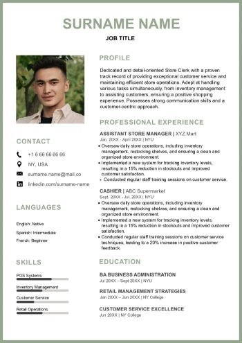 easy and basic resume template