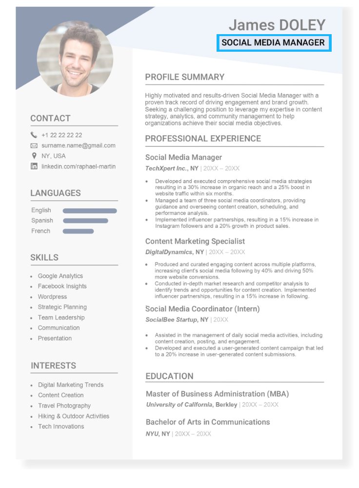 how to make a resume job title