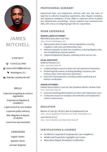 resume template ats grey